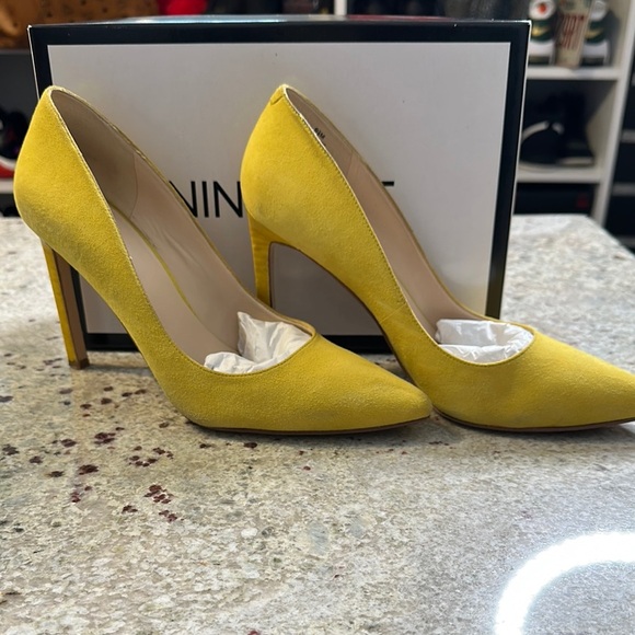 Nine West Yellow High Heeled Stilettos - Picture 2 of 5